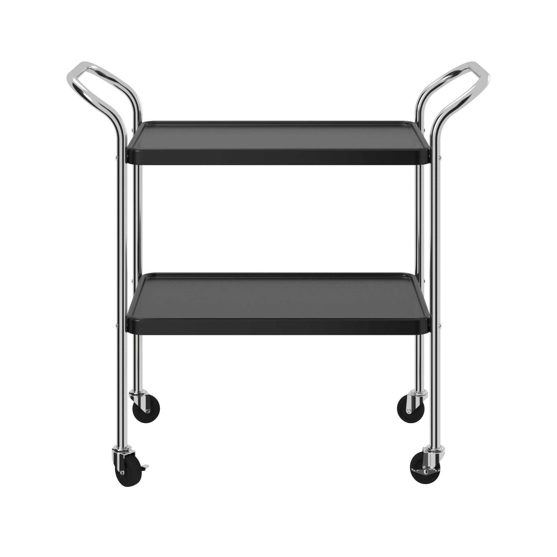 Stylaire 2 Tier Serving Cart - Black - 1-Pack