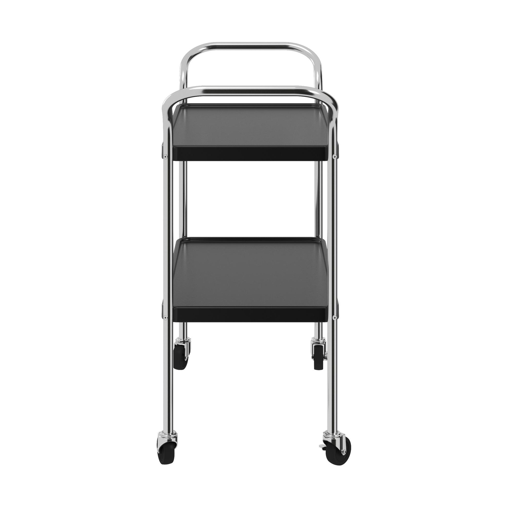 Stylaire 2 Tier Serving Cart - Black - 1-Pack