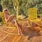 Novogratz Poolside Gossip, Roberta Outdoor/Indoor Rocking Chair, Yellow - Yellow