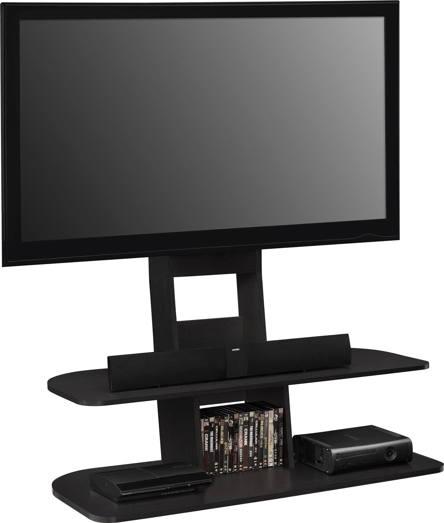 Galaxy Modern TV Stand with Mount for TVs up to 65 Inch - Black