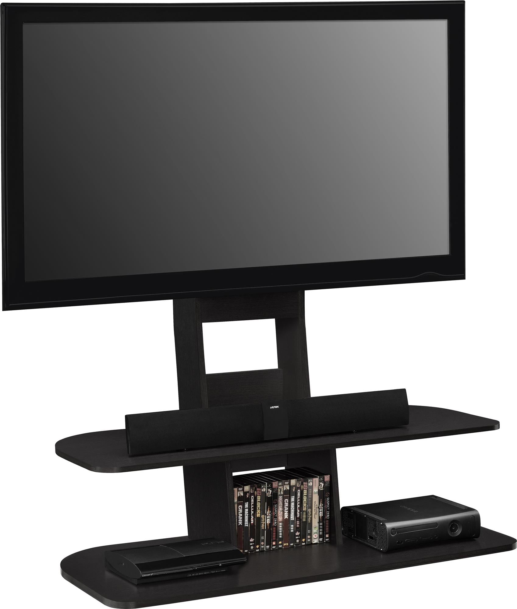 Galaxy Modern TV Stand with Mount for TVs up to 65 Inch - Black