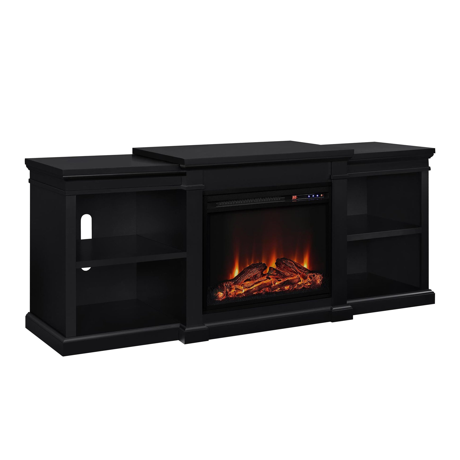 Manchester Electric Fireplace TV Stand for TVs up to 70 Inches - Black