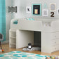 Elements Loft Bed Platform with Ladder, White - White