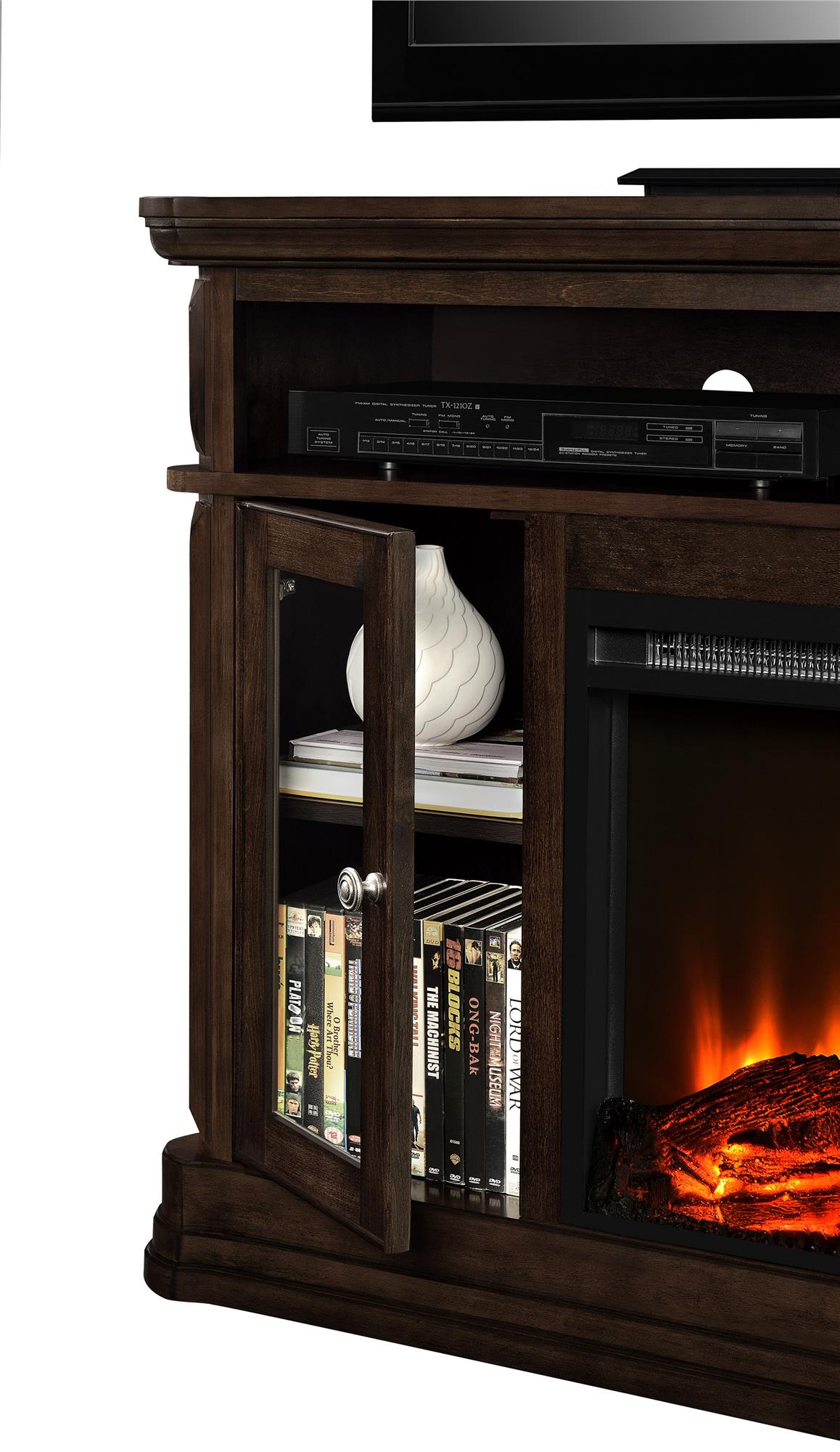 Brooklyn Electric Fireplace TV Console for TVs up to 50 Inch - Espresso