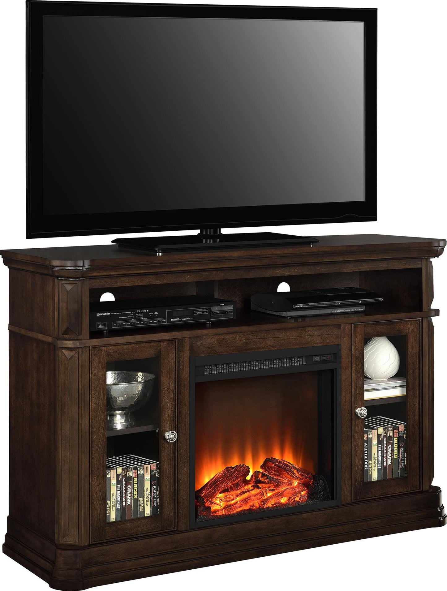 Brooklyn Electric Fireplace TV Console for TVs up to 50 Inch - Espresso