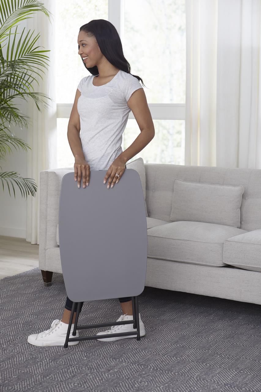 Multi-Functional, Adjustable, Personal Folding Activity Table - Gray - 1-Pack