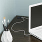 Dakota Computer L Desk with Side Bookshelf and Large Worksurface - Espresso
