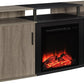 Carson Electric Fireplace TV Console for TVs up to 70 Inch - Distressed Gray Oak
