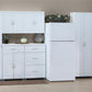 Kendall 16 Inch Multipurpose Storage Cabinet with 5 Shelves - White