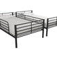 Mainstays Convertible Twin over Twin Metal Bunk Bed, Black - Black - Twin-Over-Twin