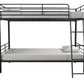 Mainstays Convertible Twin over Twin Metal Bunk Bed, Black - Black - Twin-Over-Twin