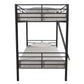 Mainstays Convertible Twin over Twin Metal Bunk Bed, Black - Black - Twin-Over-Twin