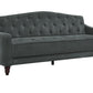 Novogratz Vintage Tufted Sofa Sleeper II, Gray Velvet - Dark Gray