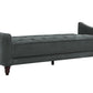 Novogratz Vintage Tufted Sofa Sleeper II, Gray Velvet - Dark Gray