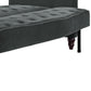 Novogratz Vintage Tufted Sofa Sleeper II, Gray Velvet - Dark Gray
