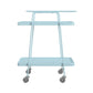 2 Tier Serving Cart on Wheels with Locking Casters - Light Blue - 1-Pack