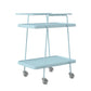 2 Tier Serving Cart on Wheels with Locking Casters - Light Blue - 1-Pack