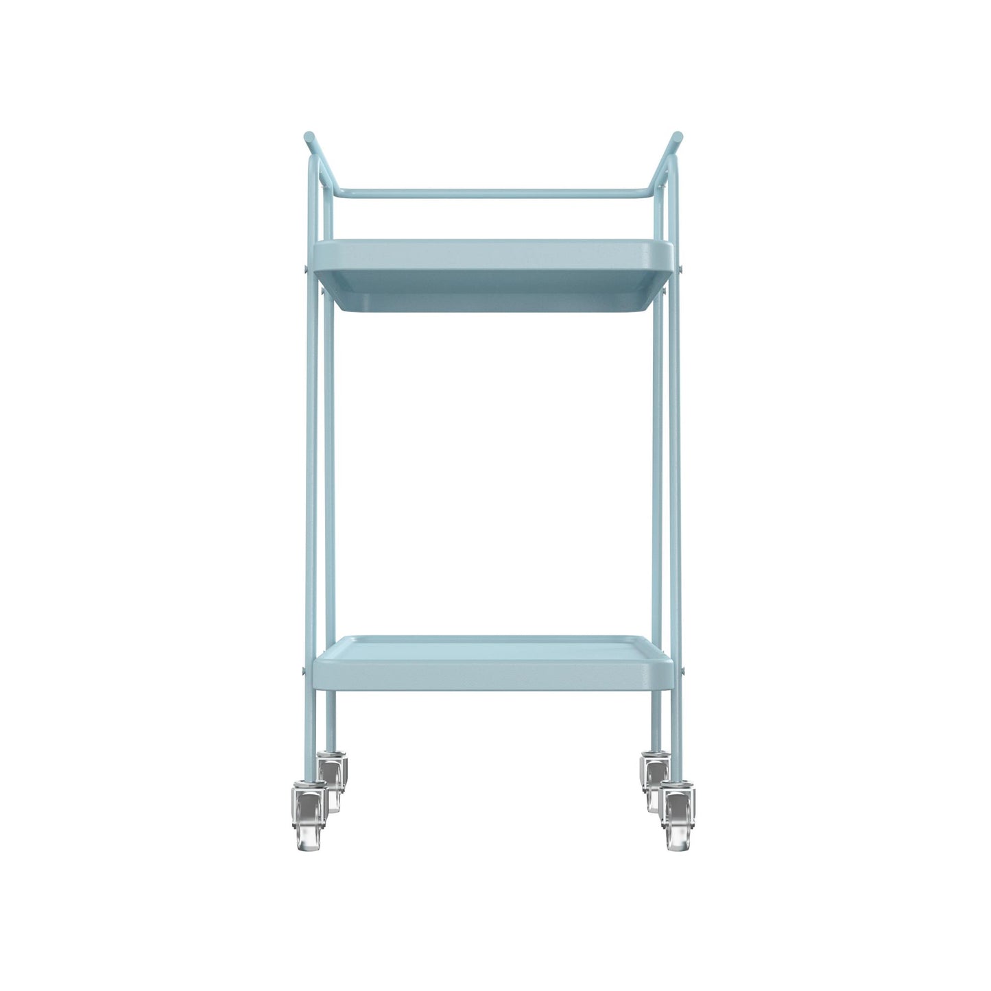 2 Tier Serving Cart on Wheels with Locking Casters - Light Blue - 1-Pack