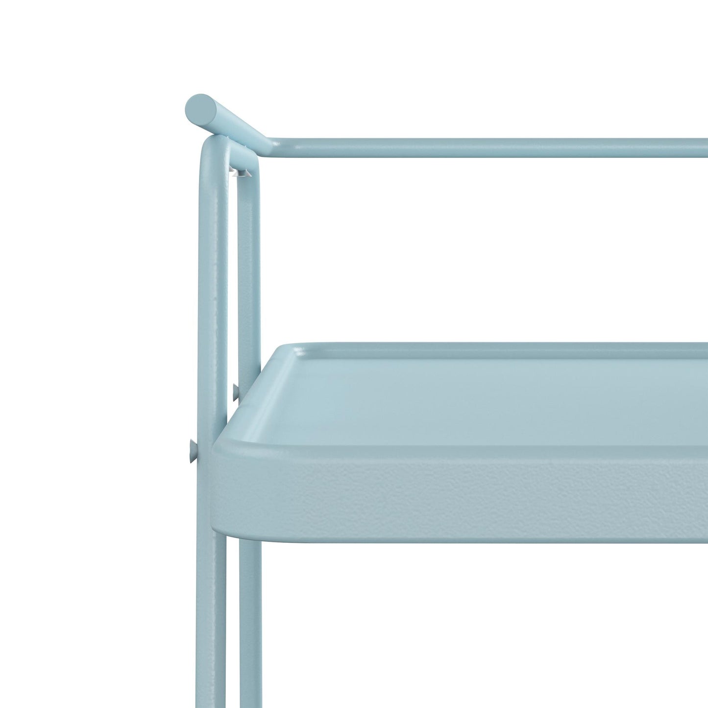 2 Tier Serving Cart on Wheels with Locking Casters - Light Blue - 1-Pack