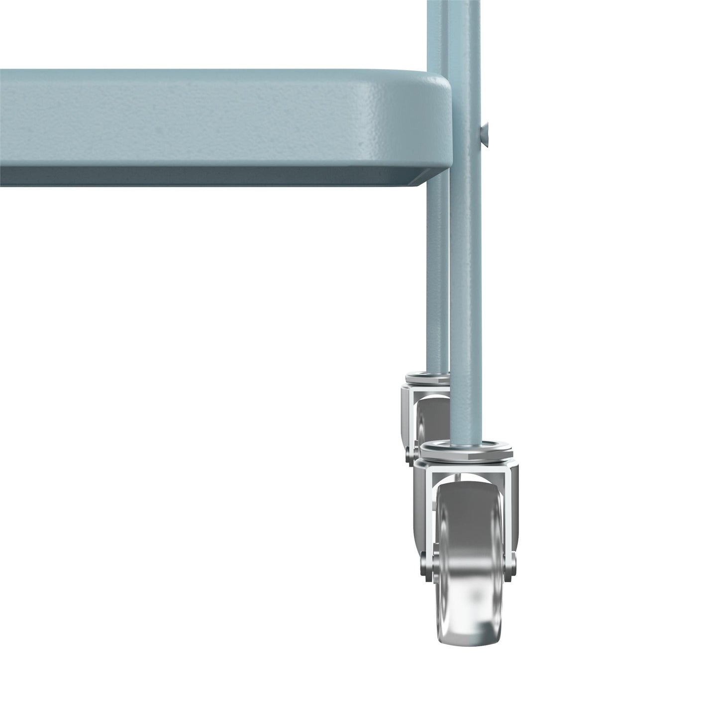 2 Tier Serving Cart on Wheels with Locking Casters - Light Blue - 1-Pack
