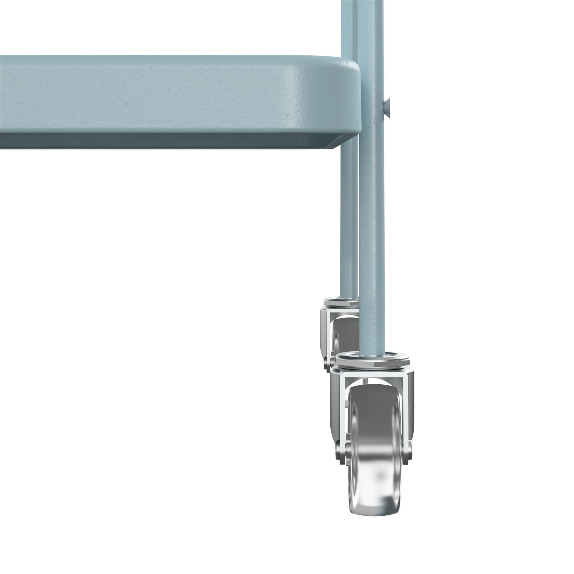 2 Tier Serving Cart on Wheels with Locking Casters - Light Blue - 1-Pack