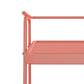 2 Tier Serving Cart on Wheels with Locking Casters - Coral - 1-Pack