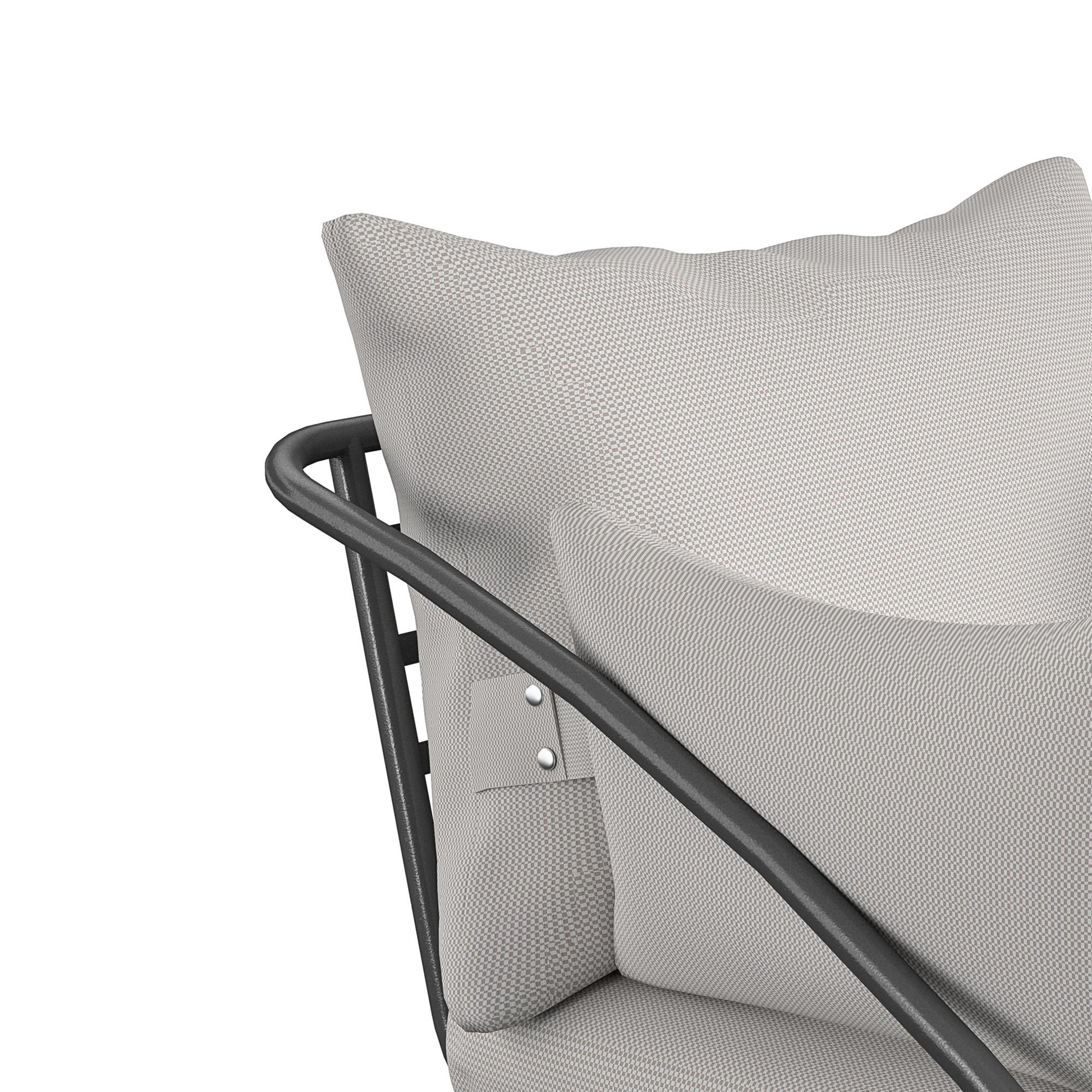 Novogratz Poolside Gossip Collection, Teddi Outdoor Lounge Chairs, 2-piece, Charcoal - Charcoal