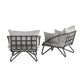 Novogratz Poolside Gossip Collection, Teddi Outdoor Lounge Chairs, 2-piece, Charcoal - Charcoal