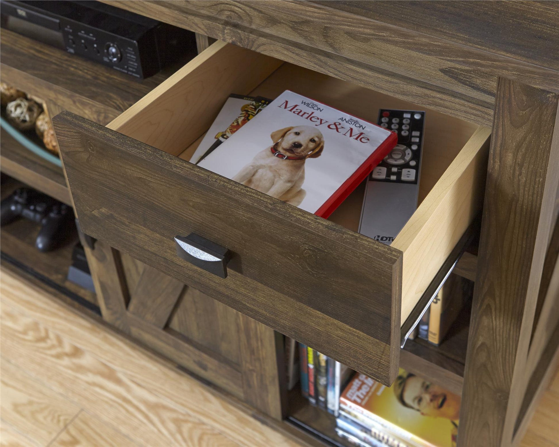 Farmington Rustic Farmhouse TV Stand for TVs up to 60 Inch - Rustic