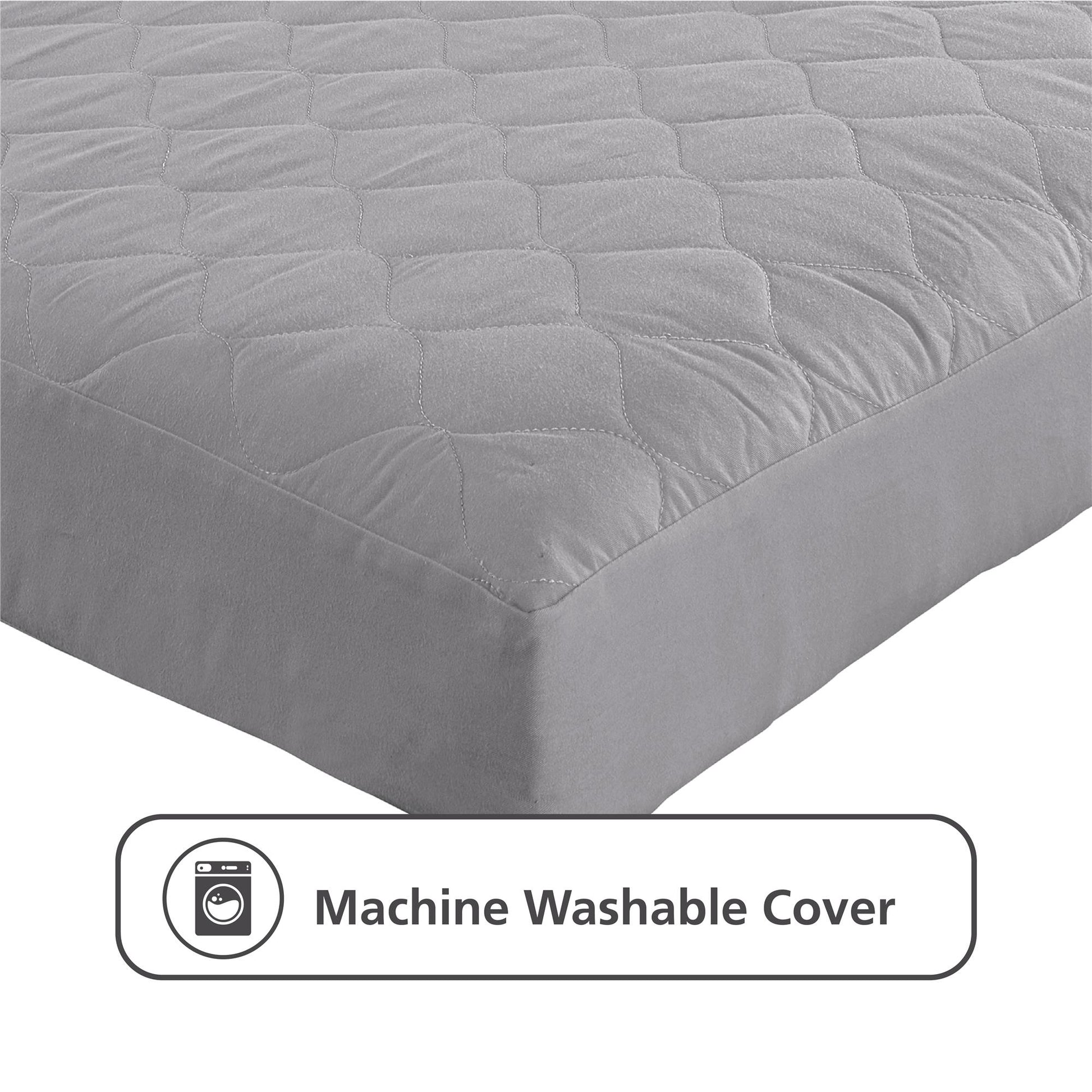 Dana 6 Inch Quilted Mattress with Removable Cover and Thermobonded Polyester Fill - Gray - Twin