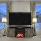 Carson Electric Fireplace TV Console for TVs up to 70 Inch - Distressed Gray Oak