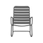 Novogratz Poolside Gossip Collection, Roberta Outdoor/Indoor Rocking Chair, Charcoal - Charcoal