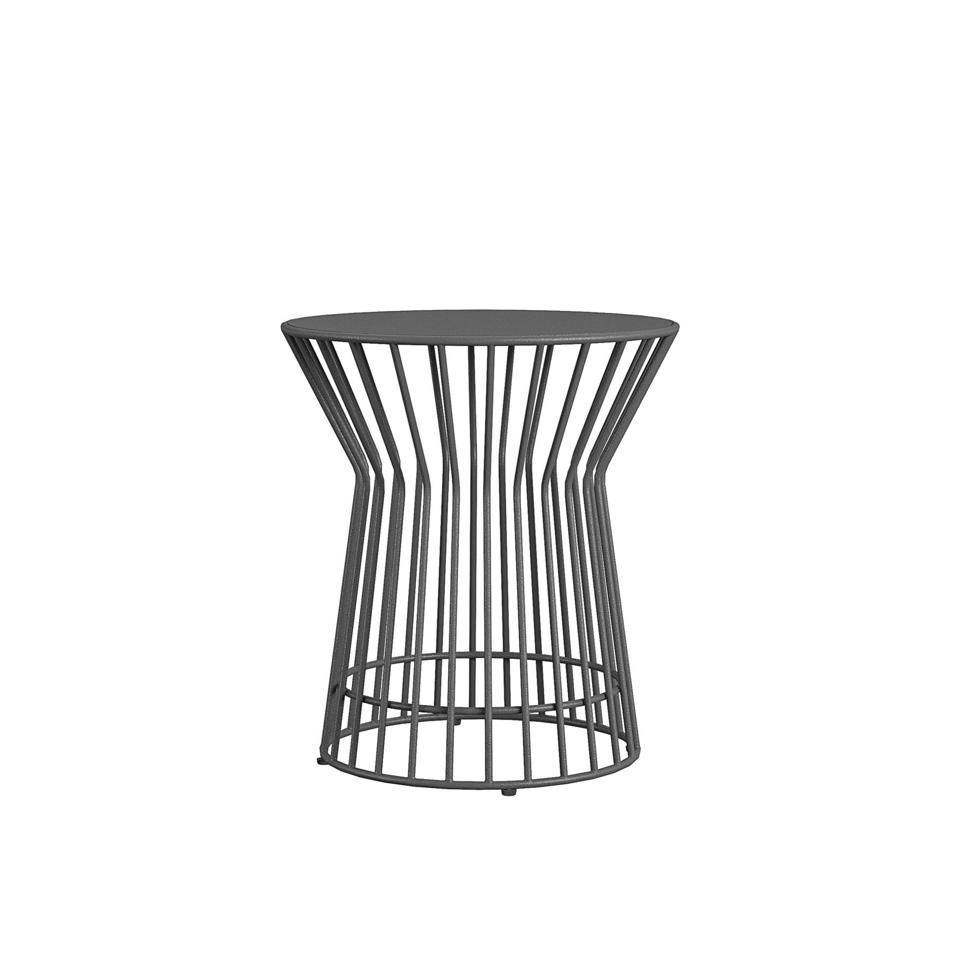 Novogratz Poolside Gossip Collection, Roberta Outdoor/indoor Side Table, Charcoal - Charcoal