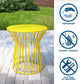 Novogratz Poolside Gossip Collection, Roberta Outdoor/Indoor Side Table, Yellow - Yellow
