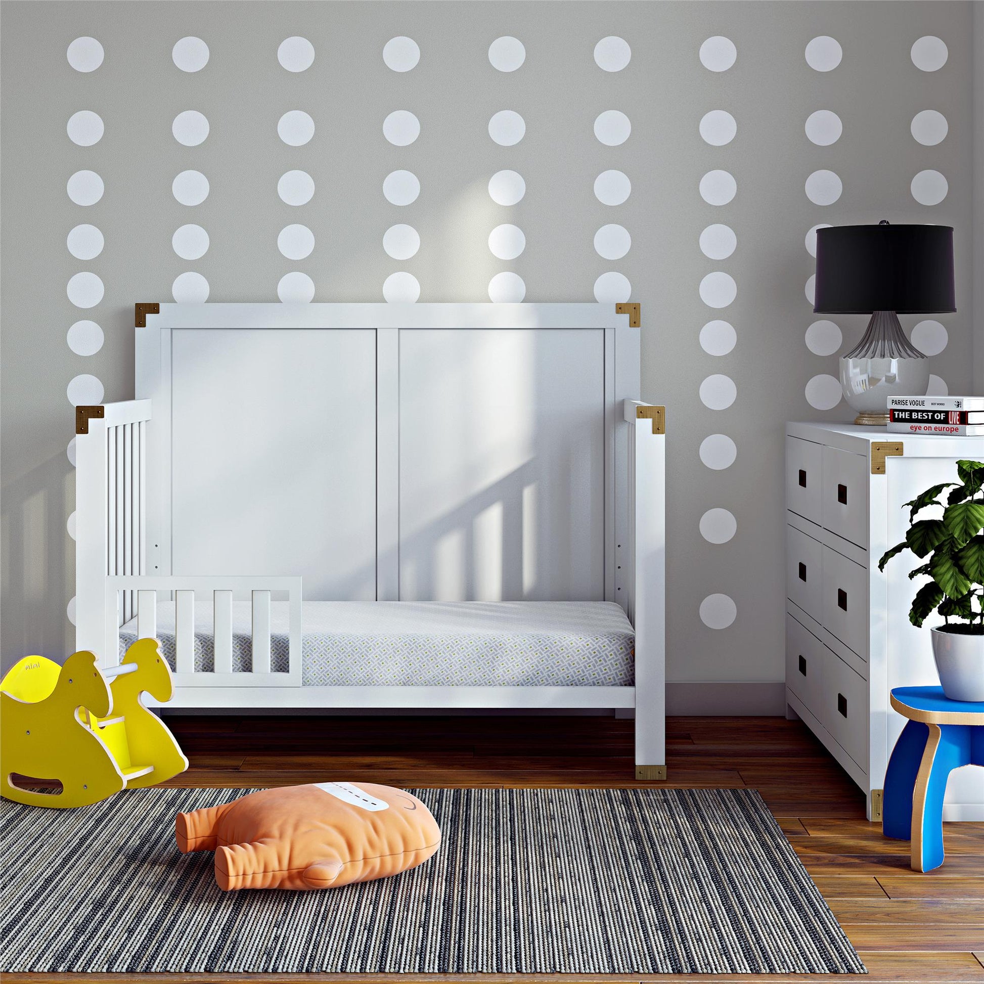 Miles Toddler Guardrail to Convert Crib into a Toddler Bed - White