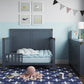 Miles Toddler Guardrail to Convert Crib into a Toddler Bed - Graphite Blue