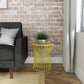 Novogratz Poolside Gossip Collection, Roberta Outdoor/Indoor Side Table, Yellow - Yellow
