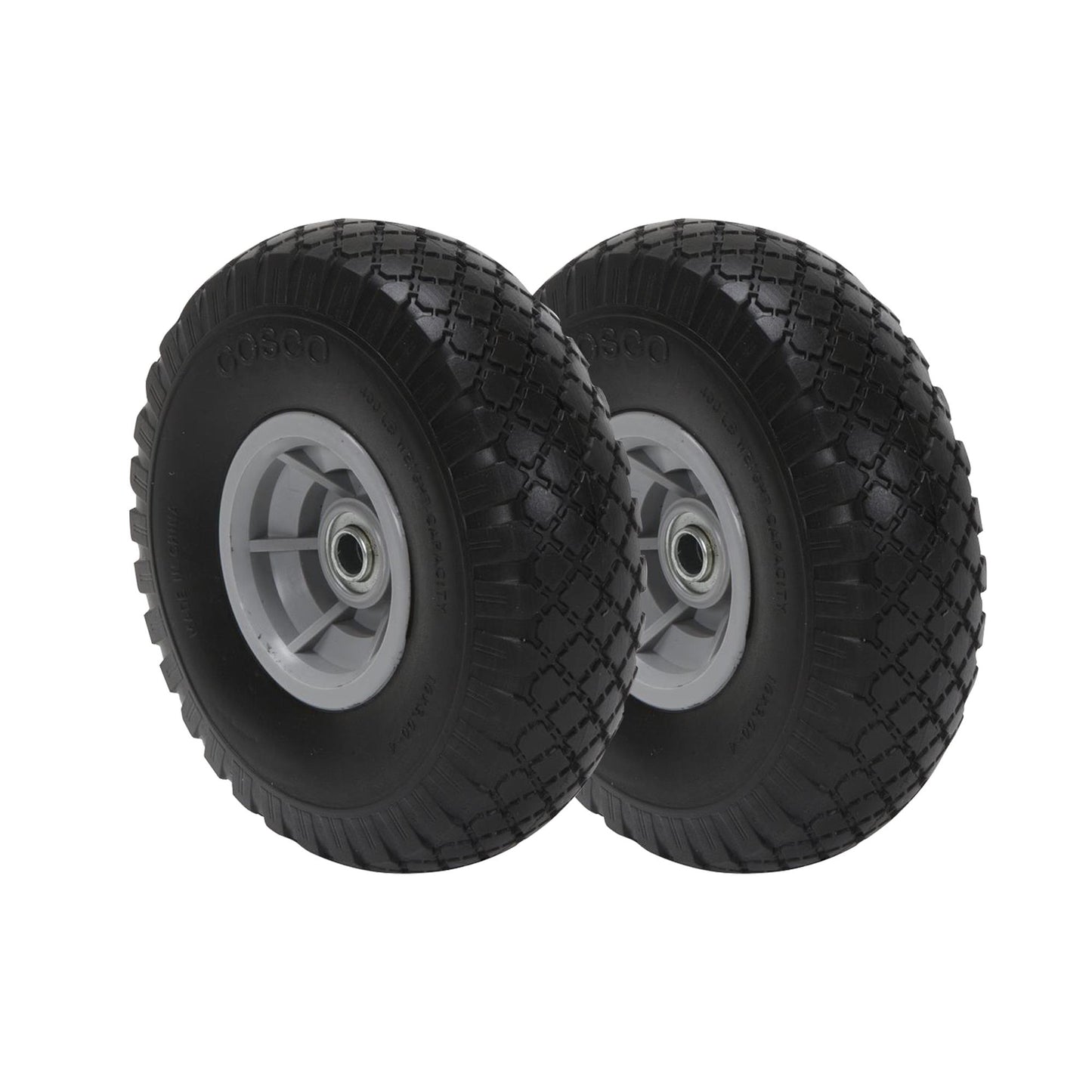 10 Inch Flat-Free Replacement Wheel for Hand Trucks - Black