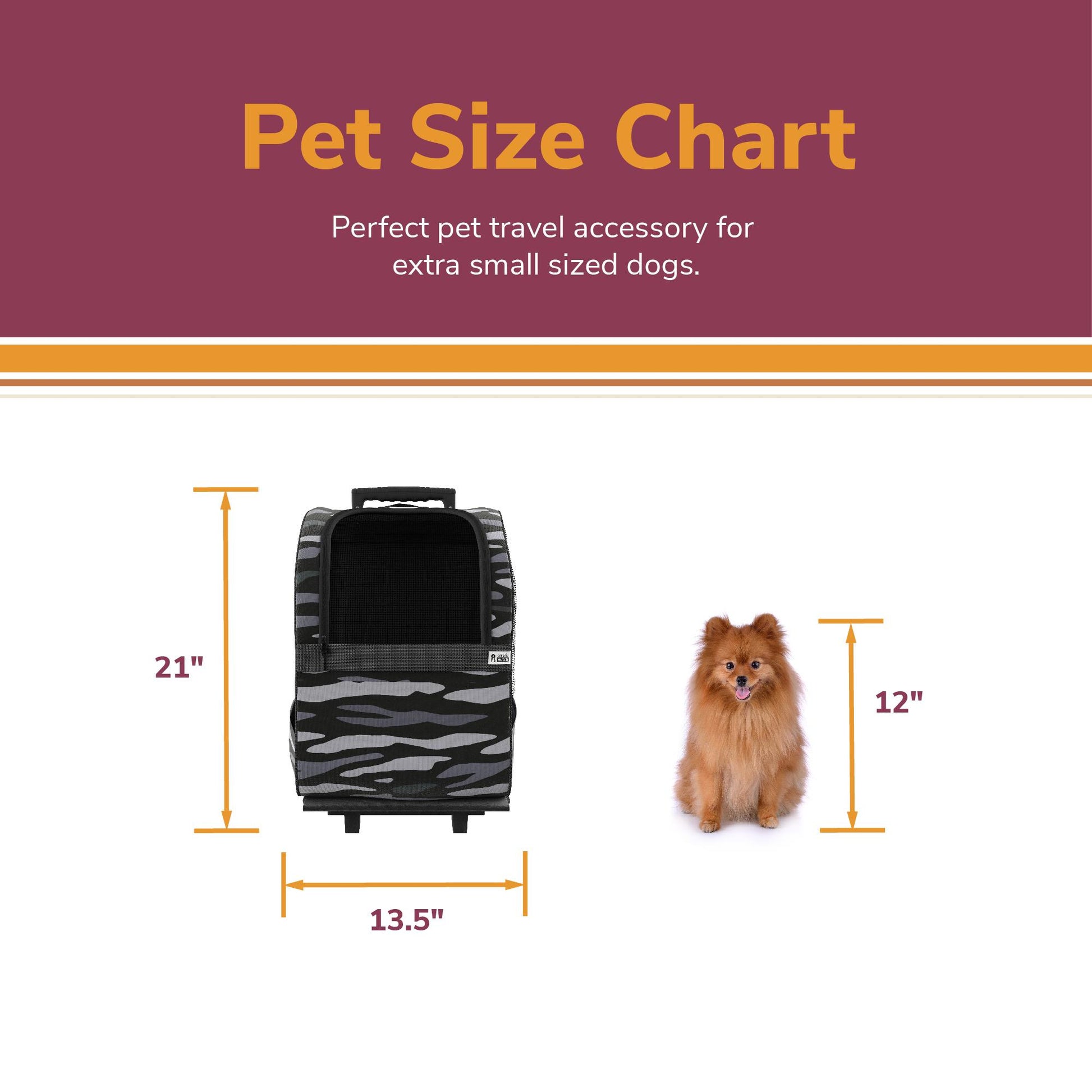 Kaya Pet Carrier Trolley with Pull Up Handle - Black Camouflage