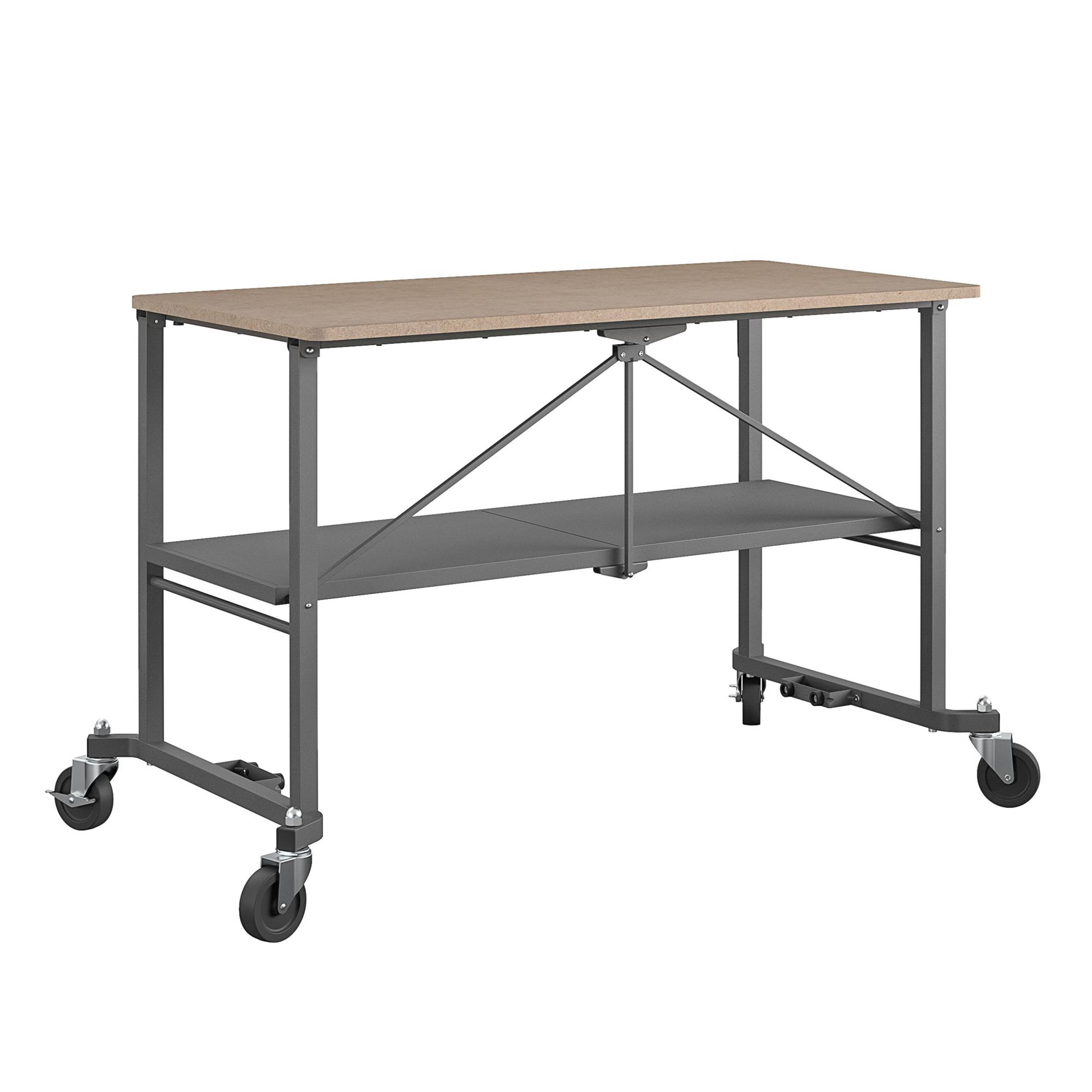 SmartFold Portable Workbench Folding Utility Table - Dark Gray