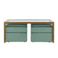 CosmoLiving Juliette Glass Top Coffee Table, Brass, Tempered Glass - Brass