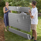 Outdoor 6 Foot Folding Picnic Table, Comfortably Seats 8 People - Dark Gray