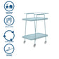 2 Tier Serving Cart on Wheels with Locking Casters - Light Blue - 1-Pack