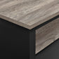 Carver Coffee Table with Bottom Magazine Storage Shelf - Black