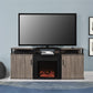 Carson Electric Fireplace TV Console for TVs up to 70 Inch - Distressed Gray Oak