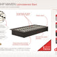 Maven Upholstered Bed with Modern Low Profile Design - Black - Full