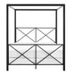 Rosedale Metal Four-Poster Canopy Bed with Crisscross Headboard and Footboard - Black - Queen