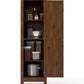 Milford 60 Inch Single Door Storage Pantry Cabinet with 4 Shelves - Old Fashion Pine