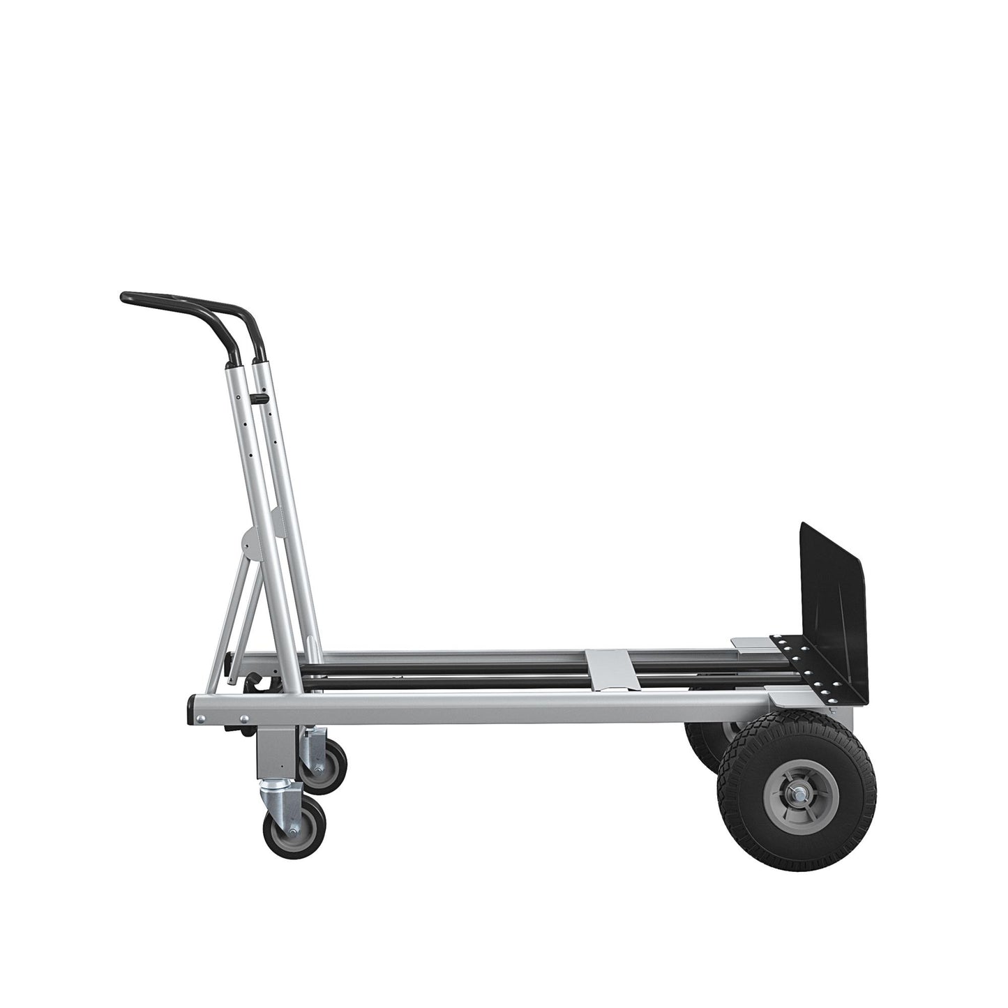 2 in 1 Commercial Use Hybrid Handtruck, 1000 lb/800 lb Weight Capacity - Silver