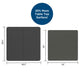 38.5 Inch Indoor and Outdoor Fold-in-Half Card Table with Handle - Black - 1-Pack